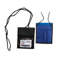 Blue Lanyard Wallet w/ 48" Cord